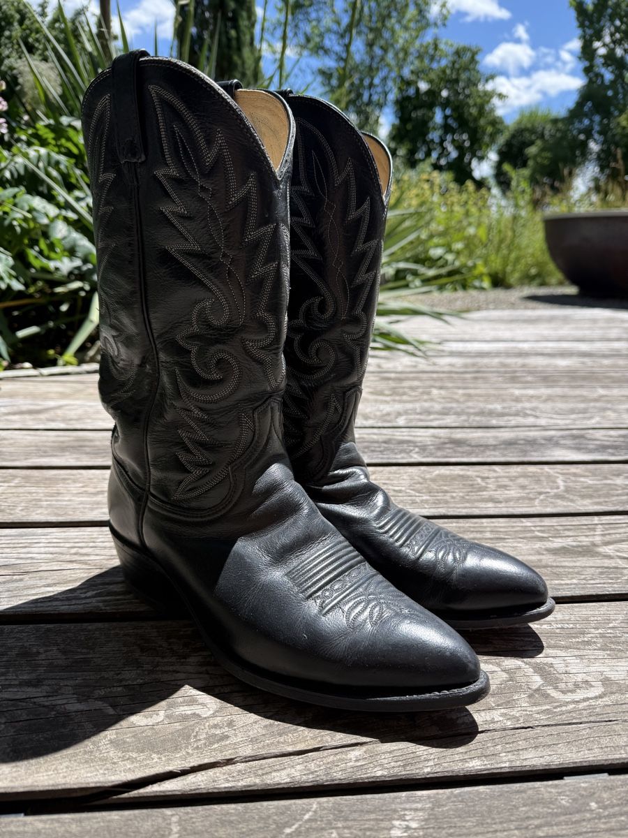 Scarpe da uomo: Schwarze Dan Post Herren Cowboy Boots – Usato da Donzhausen venduto da anku1143