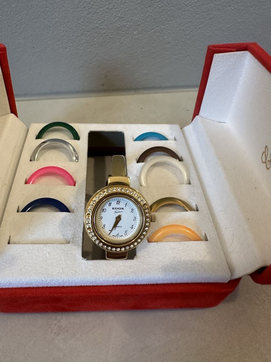 Edox Orologi: EDOX Damenuhr, mit 10 Wechselringen – Usato da Nebikon venduto da Bogdan_Antikes 3