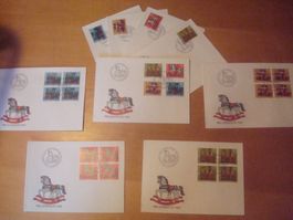 PJ 1983 FDC  Serie einzeln und 4er