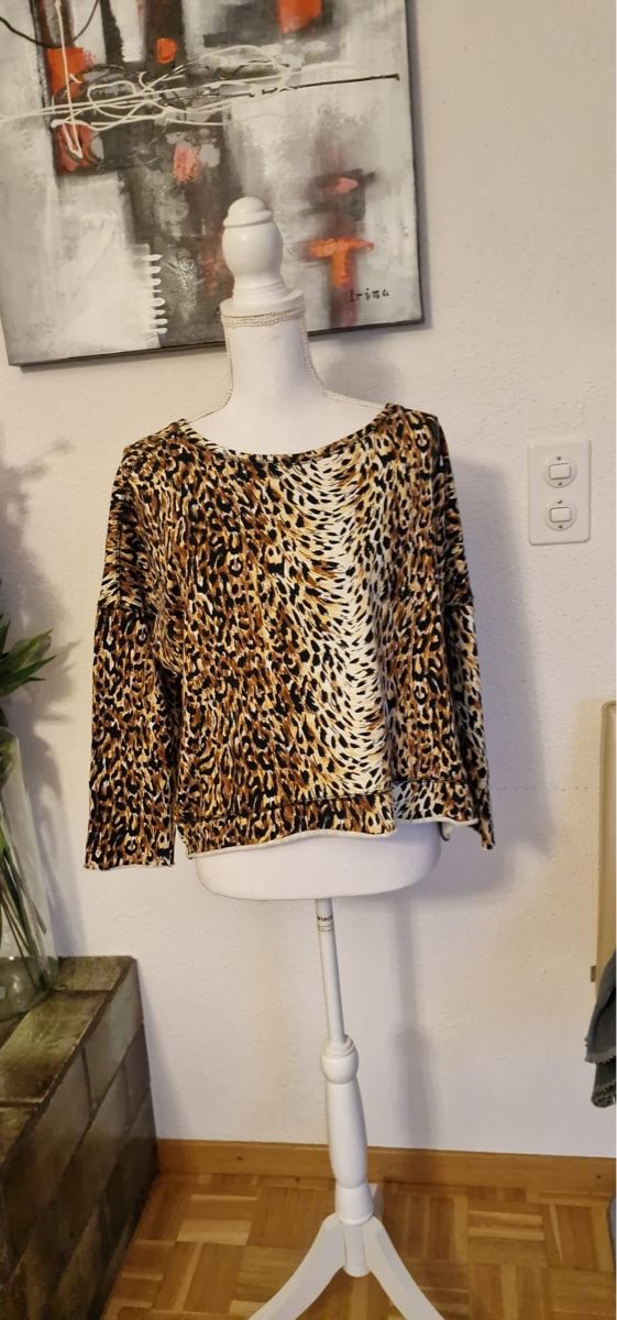 Maje Camicette: Maje Oberteil Gr. S, Leo-Print, Baumwolle, Oversize! – Usato da St. Gallen venduto da mania03 2