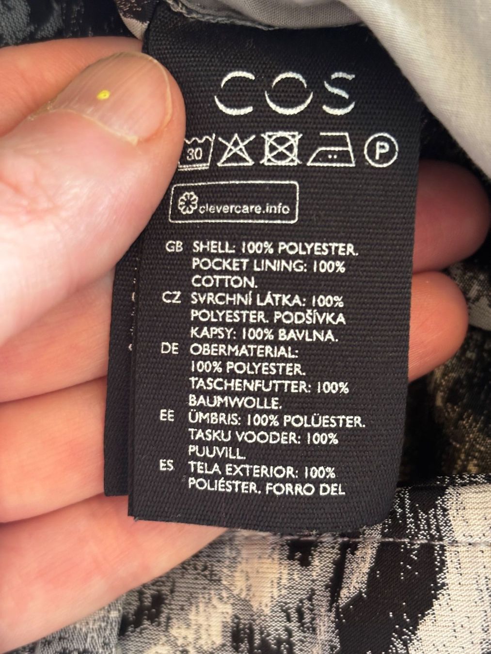 Cos Pantaloni: COS gemusterte Hose mit weitem Bein Gr. 40 – Usato da Zürich venduto da missmodernage 6