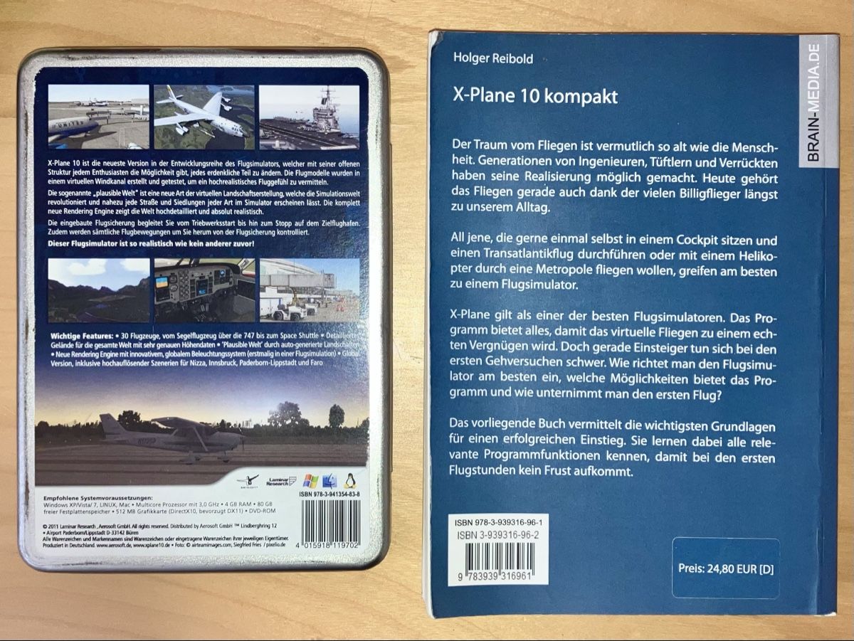 Giochi: X-Plane 10 CD Installation (Version 10.03) + Einsteigerbuch – Usato da Zürich venduto da scentos 1
