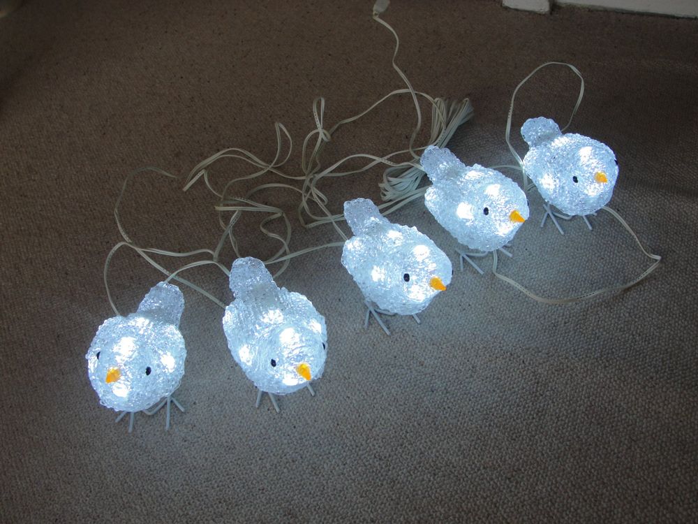 Cabilock Lichterkette Mit Vogel-Motiv – 30 LED, IP44 Wasserdicht, Weiße Dekobeleuchtung Für Garten & Zimmer