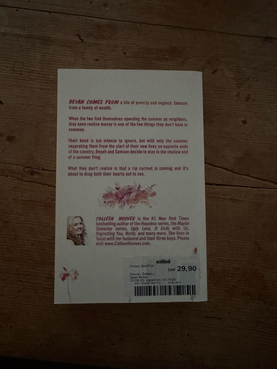 Libri: Colleen Hoover's "Heart Bones": Perfect summer read! – Nuovo (secondo la descrizione) da Zürich venduto da ann_v792 1