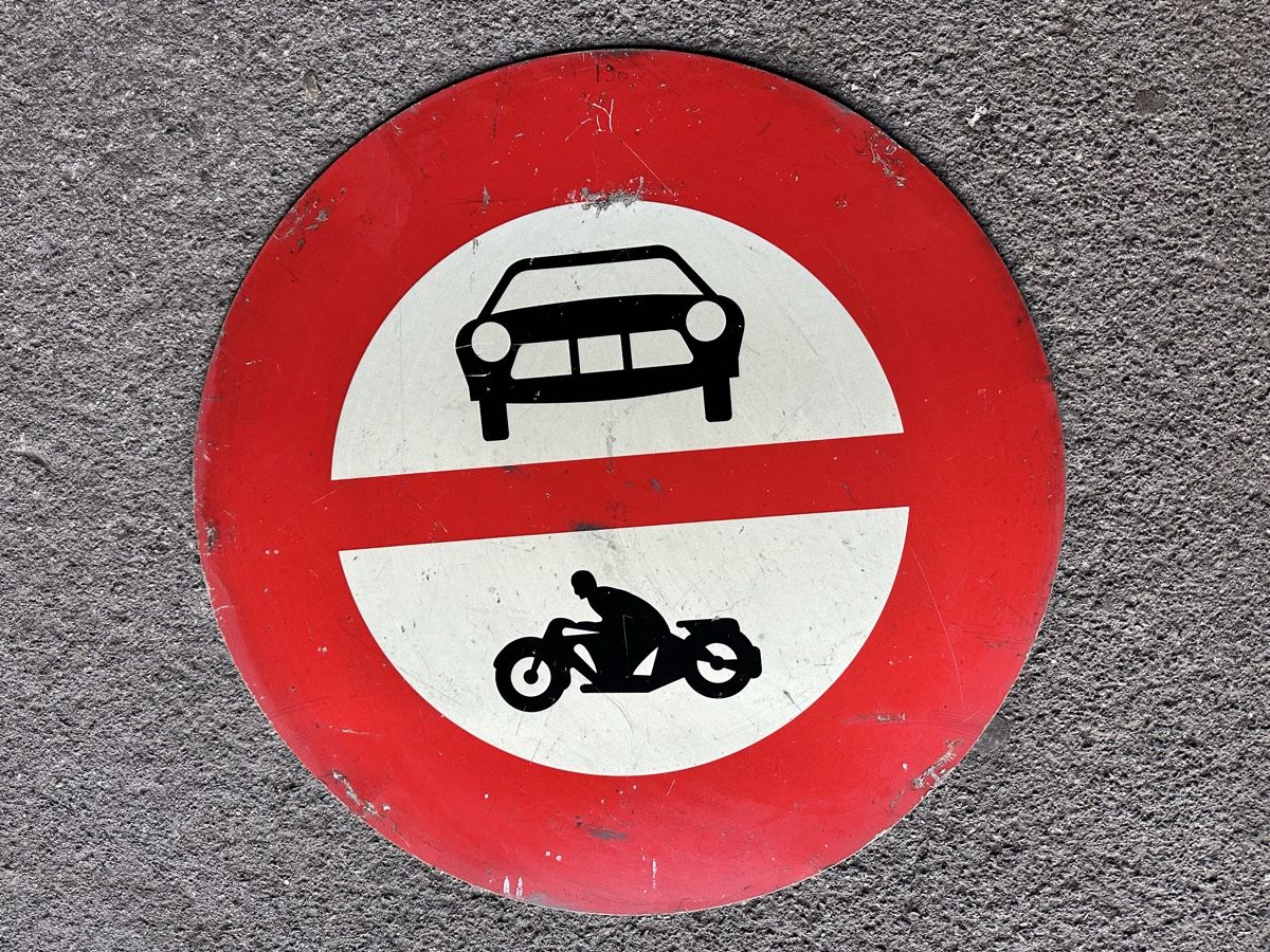 Insegne: Fahrverbotstafel auto Motorrad  – Usato da Reinach AG venduto da rares75