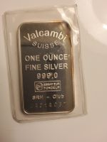 Valcambi Suisse Silberbarren 1 Unze FINE SILVER 999,0