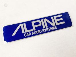 Alpine Car Audio Systems Aufkleber Sticker 20cm Blau/Silber