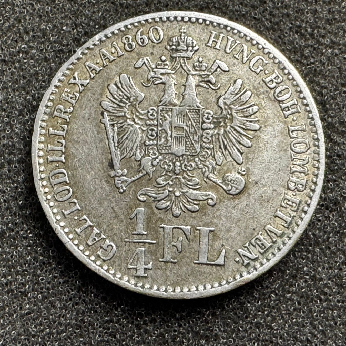 Tutti le monete: 1/4 Florin Silber Österreich 1860 B – Usato da Reitnau venduto da tb-muenzen
