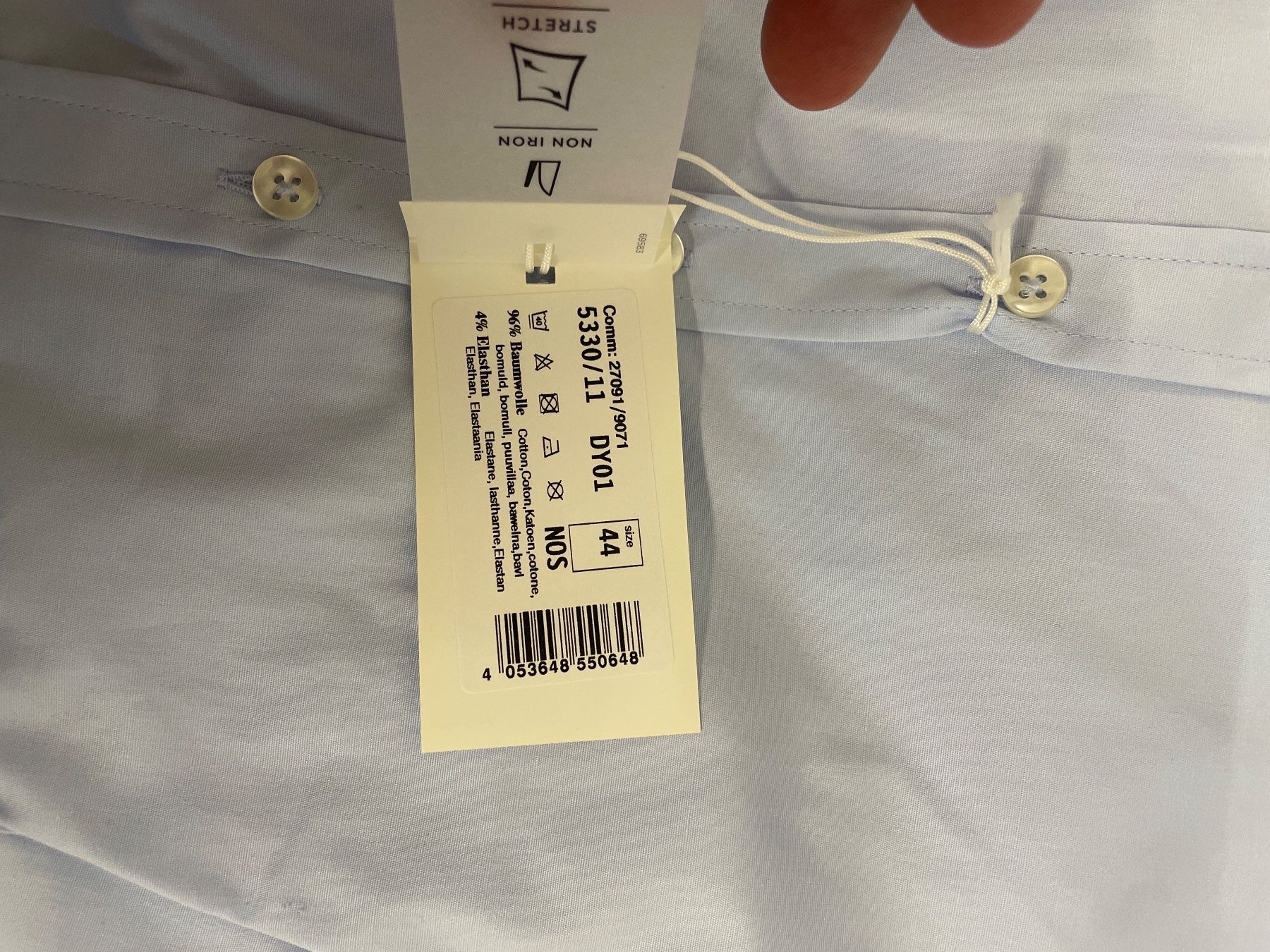 Eterna Camicie: Herrenhemd Business Hemd gr 44 hellblau – Nuovo (secondo la descrizione) da Zürich venduto da robbe85 1