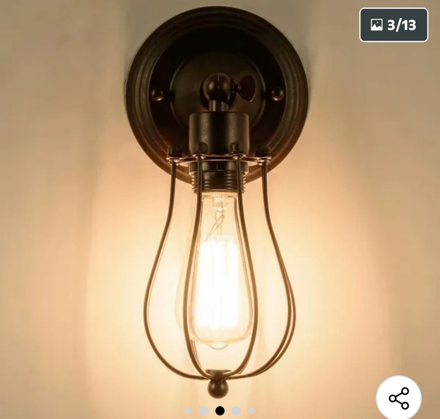 Lampade: Vintage Wandlampe Rusty E27 Metall (2 Stk.) – Nuovo e nell'imballaggio originale da St. German venduto da SchlufiPeter86 1