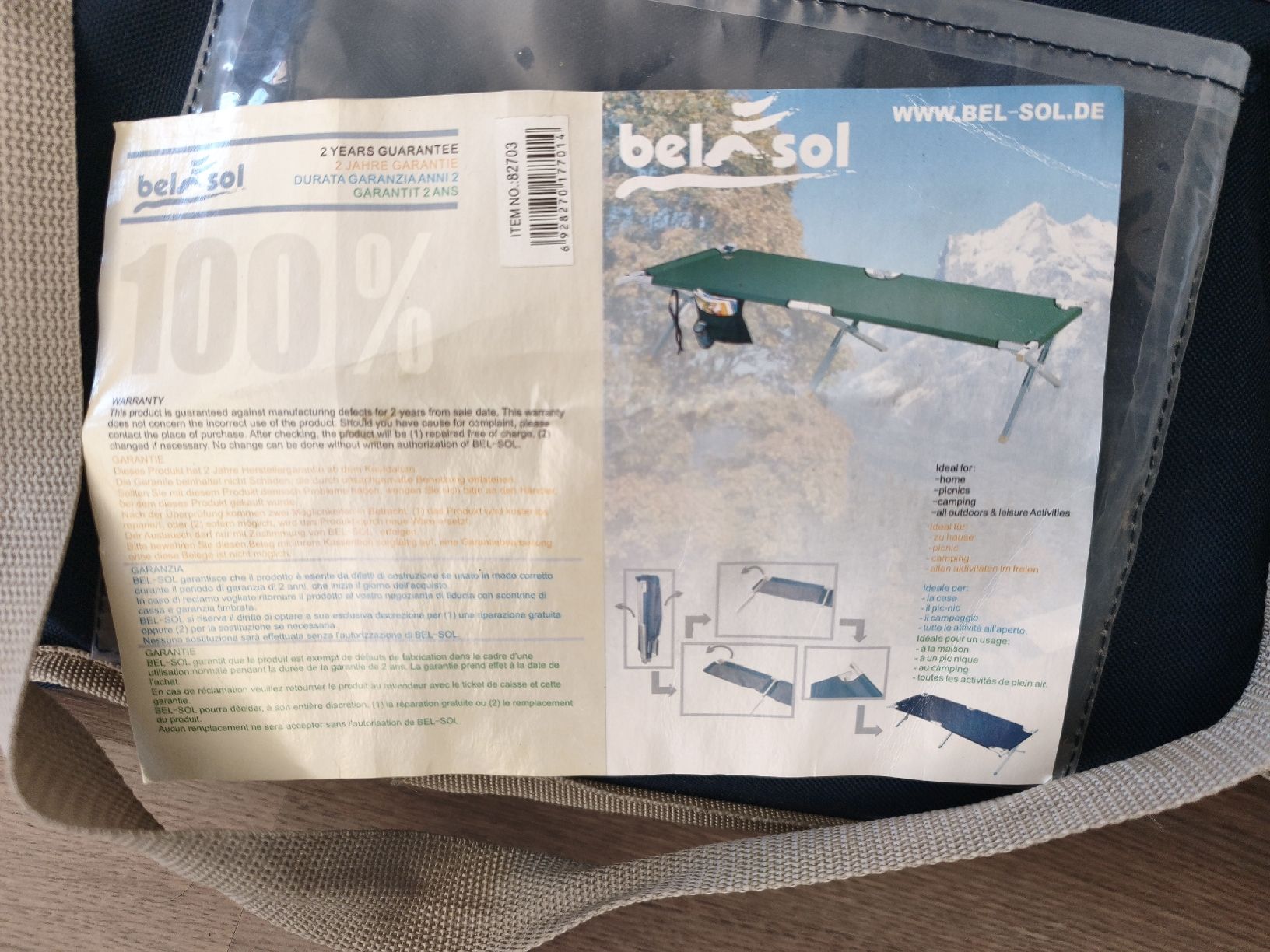 Liegen & Liegestühle: Feldbett bel sol Campingbett mit Tragetasche – Gebraucht aus Langnau am Albis von Chfurrer