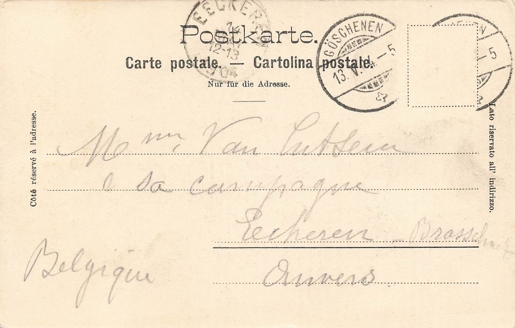 Cartoline postali: Gotthard Goeschenen – Usato da Biasca venduto da Blenio71 1
