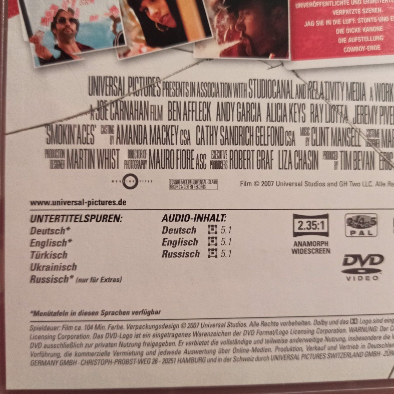 Alle DVDs: Smokin' Aces – Gebraucht aus Dübendorf von kb86_MOVIE 2