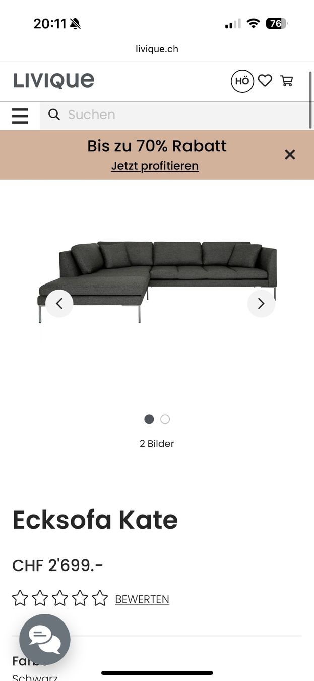Livique Sofas: EckSofa von Livique – Gebraucht aus Fehraltorf von Naprodej 1
