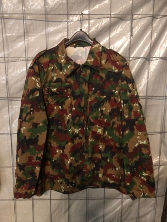 Schweizer Armee Kampfanzug 83 Jacke Gr.48 Swiss Camo Alpen