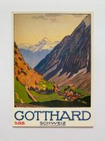 Plakat für Gotthard-Bahn SBB 1918 (Repro.)