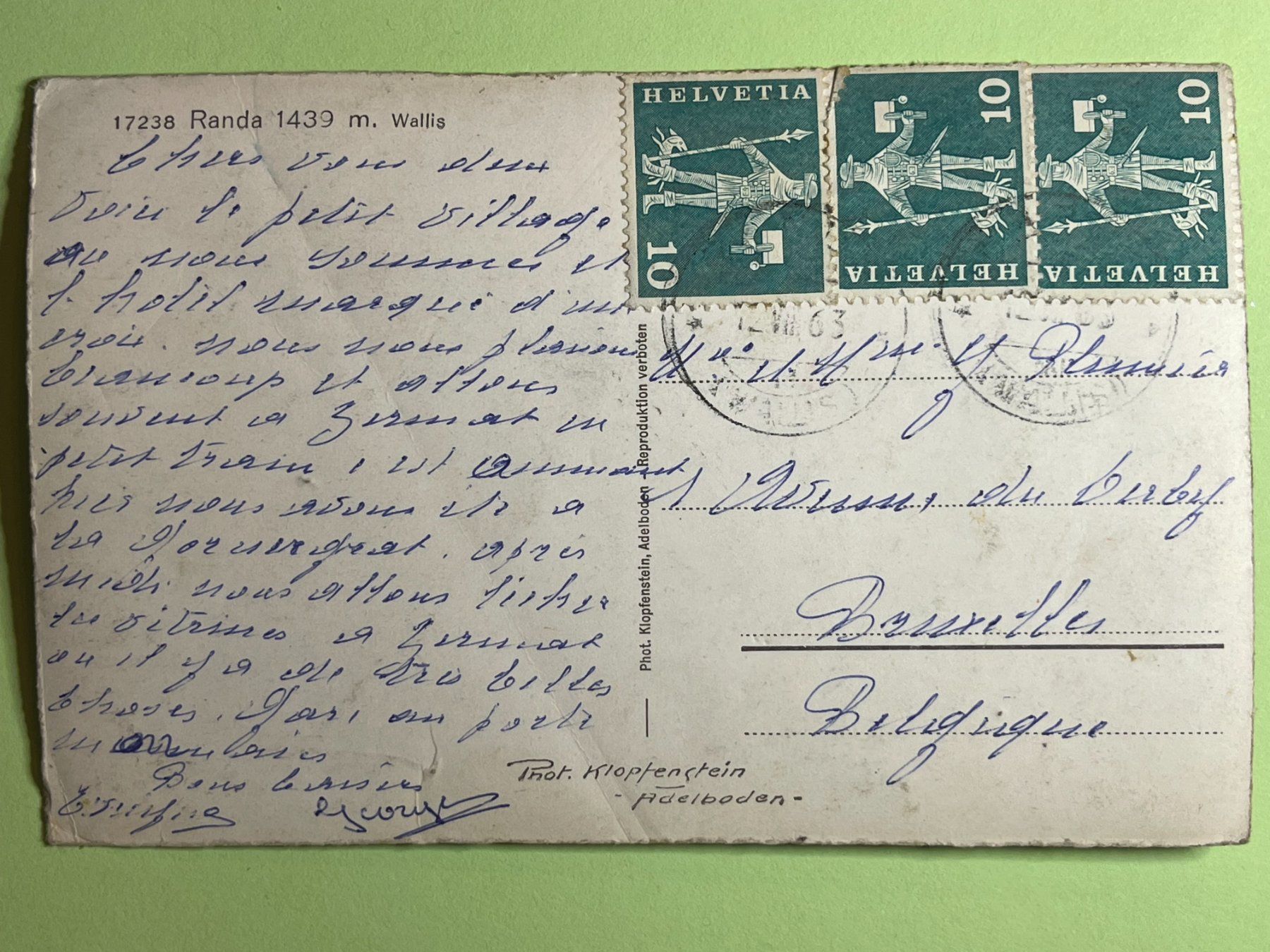 Ansichtskarten: Randa, 1963 – Gebraucht aus Steg VS von _vinci_ 1