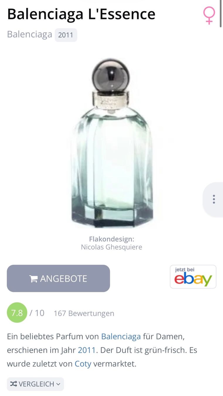 Balenciaga Profumi & Eau de Toilette: Balenciaga L'Essence Eau de Parfum - Duftprobe - 2 ml – Usato da Zürich venduto da deruja 4