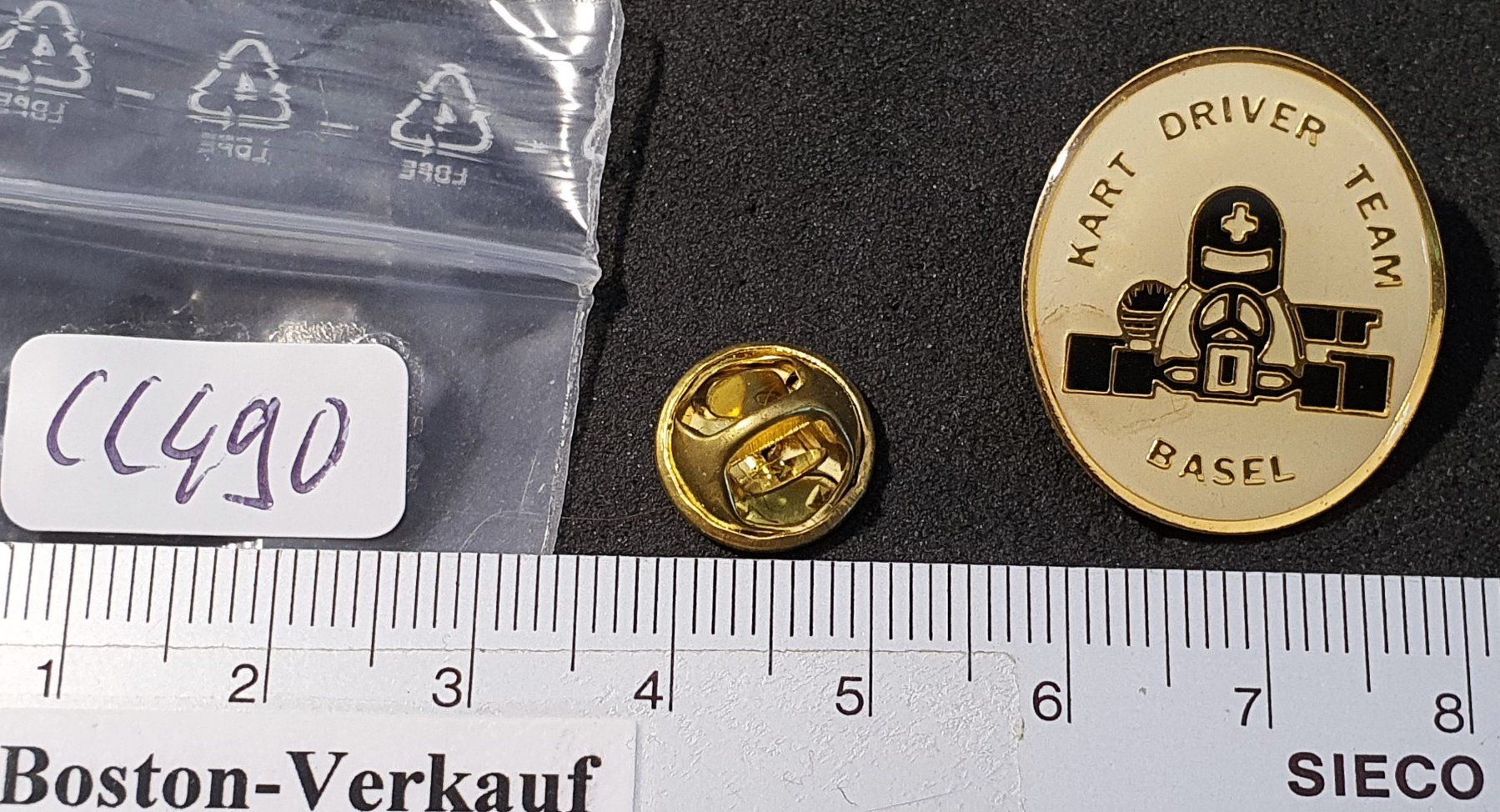 Placchette & Badge: CC490 - Pin Kart Driver Team Basel – Usato da Reinach BL venduto da Boston-Verkauf 1