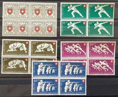 1950 Pro Patria Viererblock ** Kat. Fr.- 120.