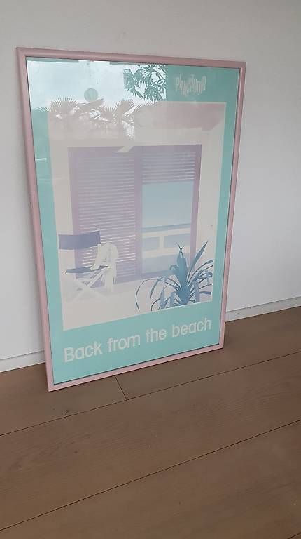 Foto & Immagini: Bild "Back from the beach" in Pink Rahmen 96x65cm – Usato da Neuenegg venduto da Aloha2