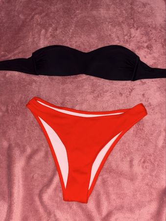 Sommer Bikini Set, rot und schwarz, Grösse M, neuwertig