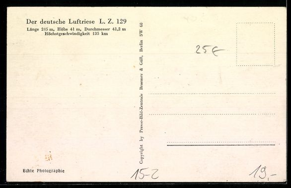Cartoline postali: AK Zeppelinkreuzer LZ 129 beim Start – Usato da Berlin venduto da bartko-reher 1