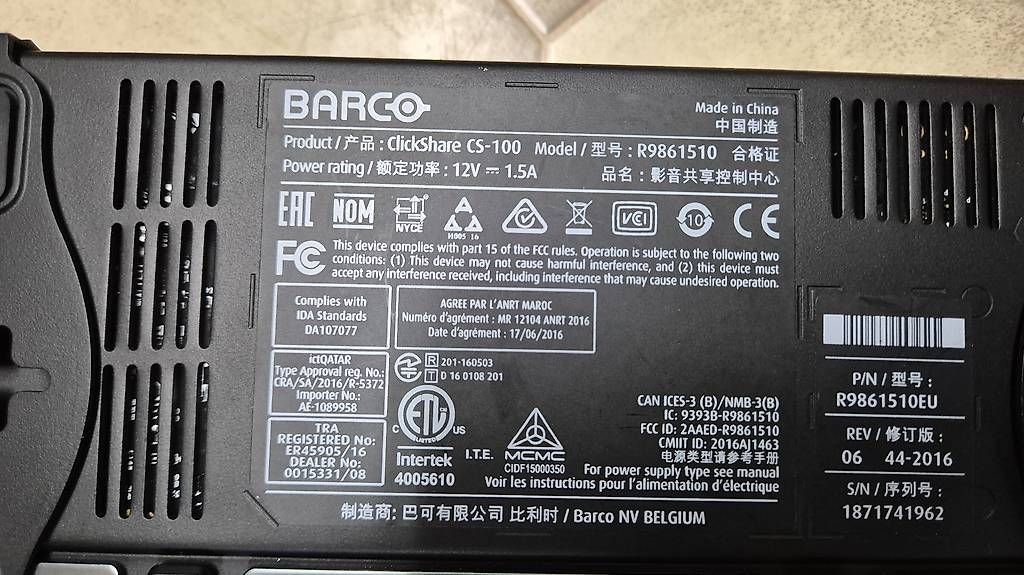 Audio- & Mediensysteme: Barco Clickshare CS-100 – Gebraucht aus Hohenrain von Sven848 1