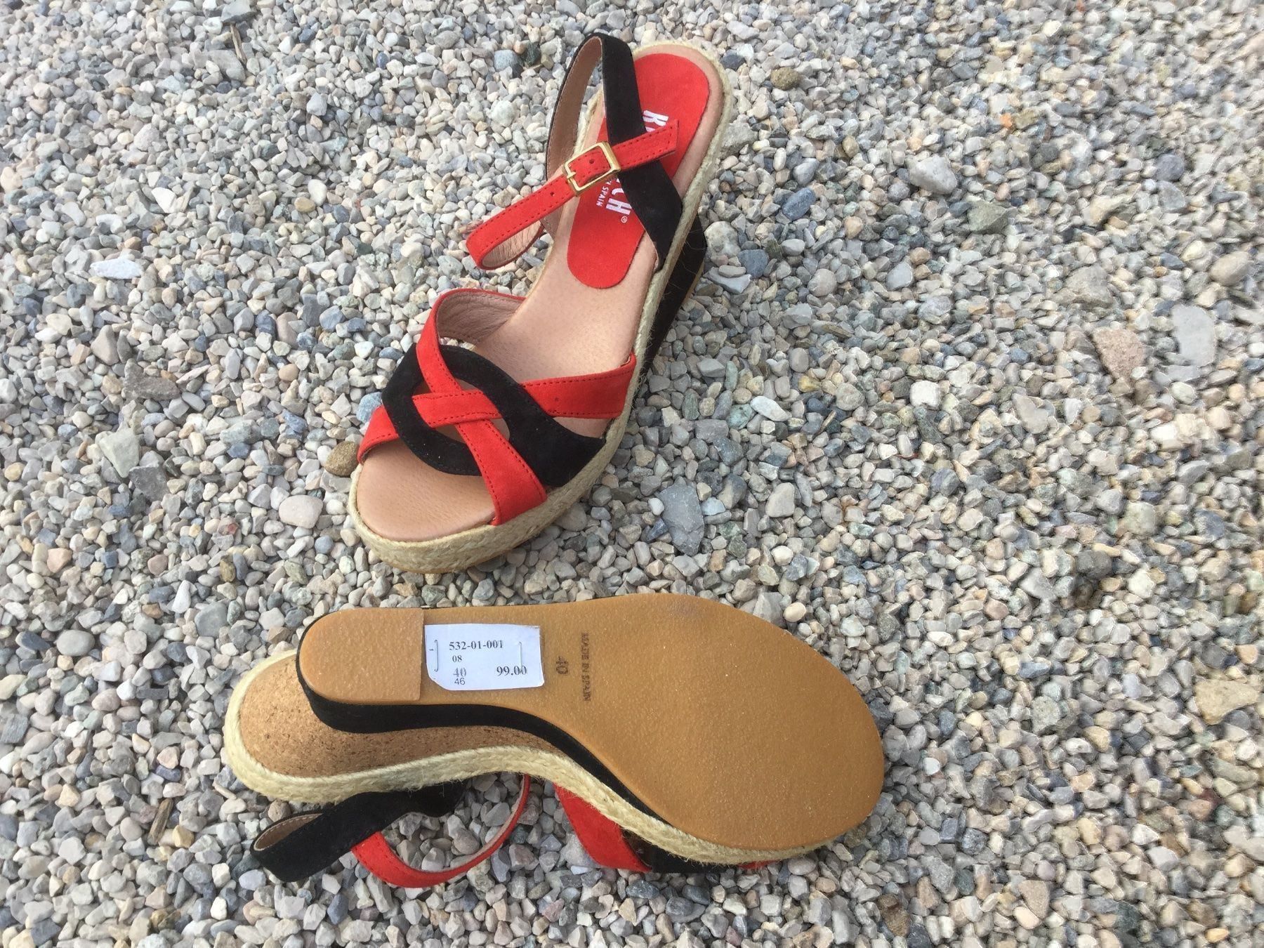 Scarpe da donna: Sandalettes rouge/noir en daim KICKMICH – Nuovo e nell'imballaggio originale da Agiez venduto da chouchanelle 6