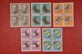 1950 Pro Juventute Viererblock J133-137 Ersttagstempel
