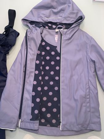 Regenjacke und hose träger  122/128,blau violett