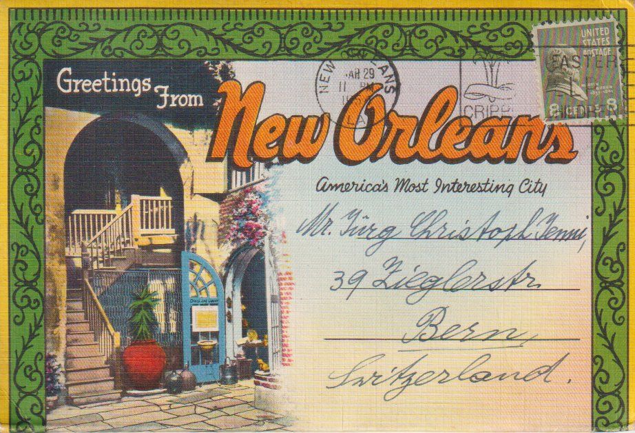 Cartes postales: Carte postale ancienne "Greetings from New Orleans" – D'occasion à Crans-Montana par kira56