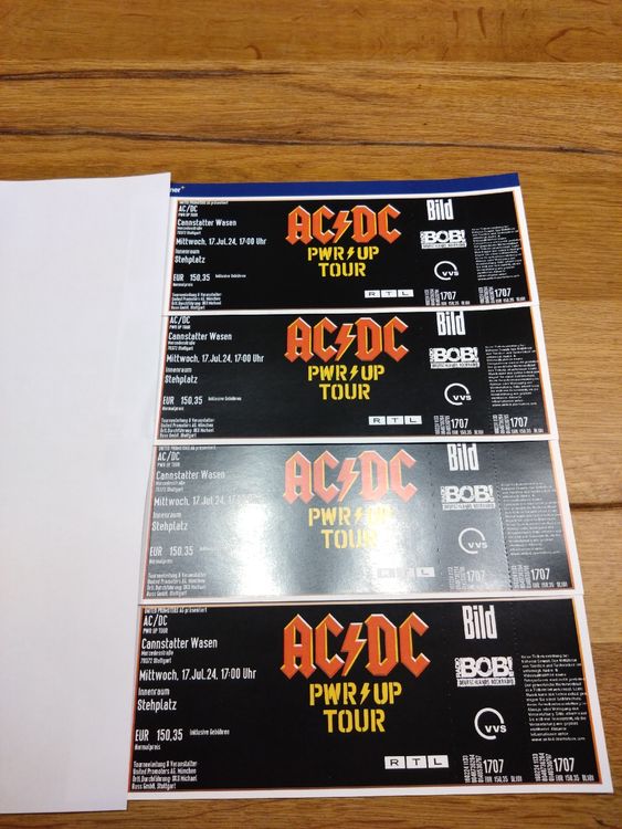 AC/DC in Stuttgart Stehplätze (Neu und originalverpackt) in Schmerikon ...