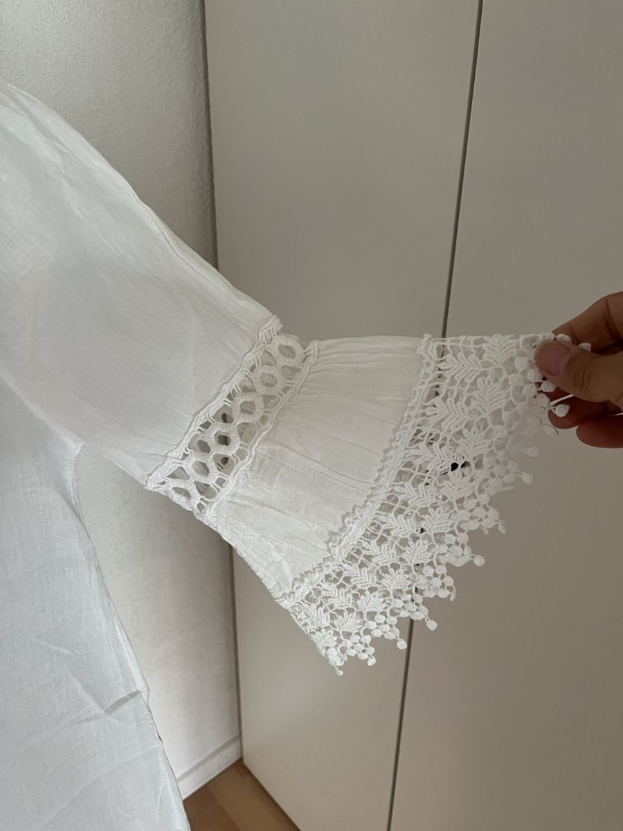 Camicette: Chicoree Bluse weiss ca. L – Usato da Herrenschwanden venduto da Kamel1 1
