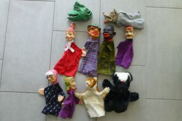 10 Vintage Kasperli Theater Figuren