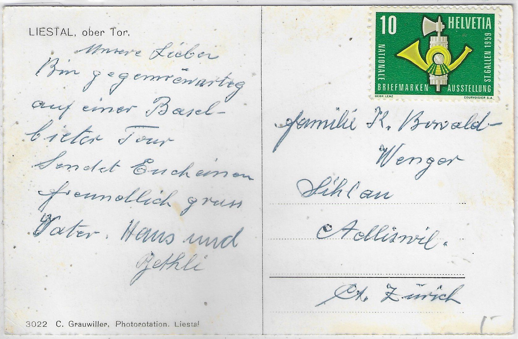 Cartoline postali: Liestal - Ober Tor – Usato da Ettingen venduto da Kartenplanet 1