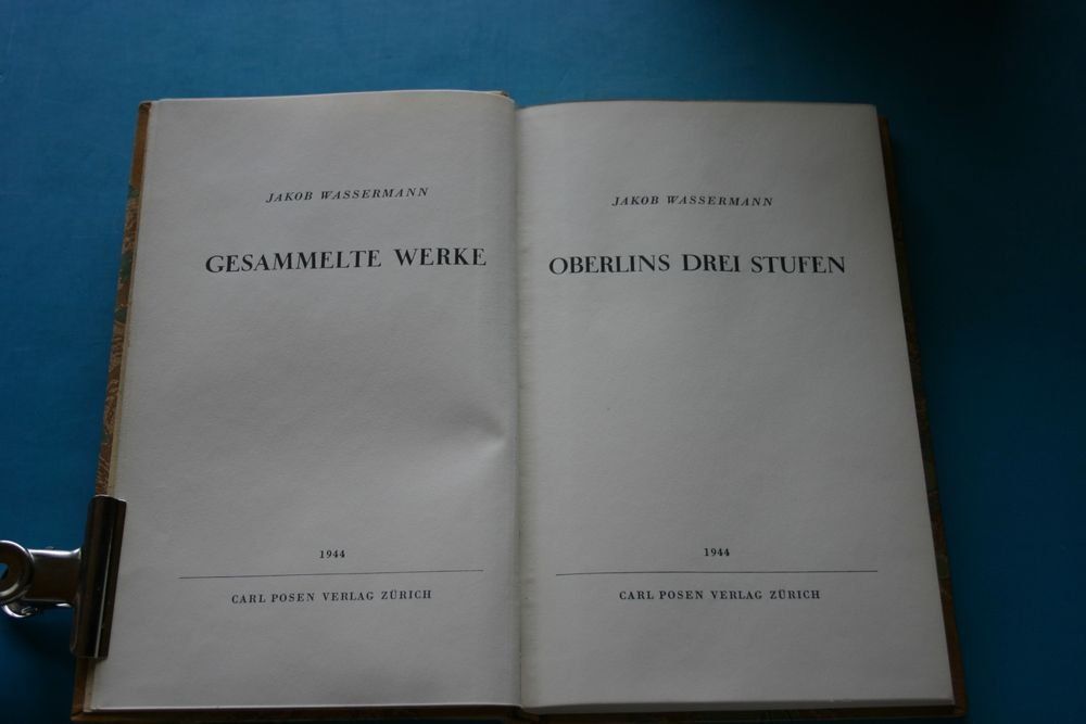 Libri: Jakob Wassermann – Usato da Winkel venduto da Gallica 4