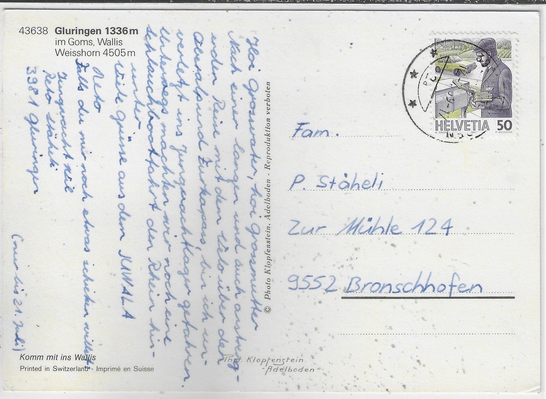 Cartes postales: Gluringen - Generalansicht – D'occasion à Ettingen par Kartenplanet 1