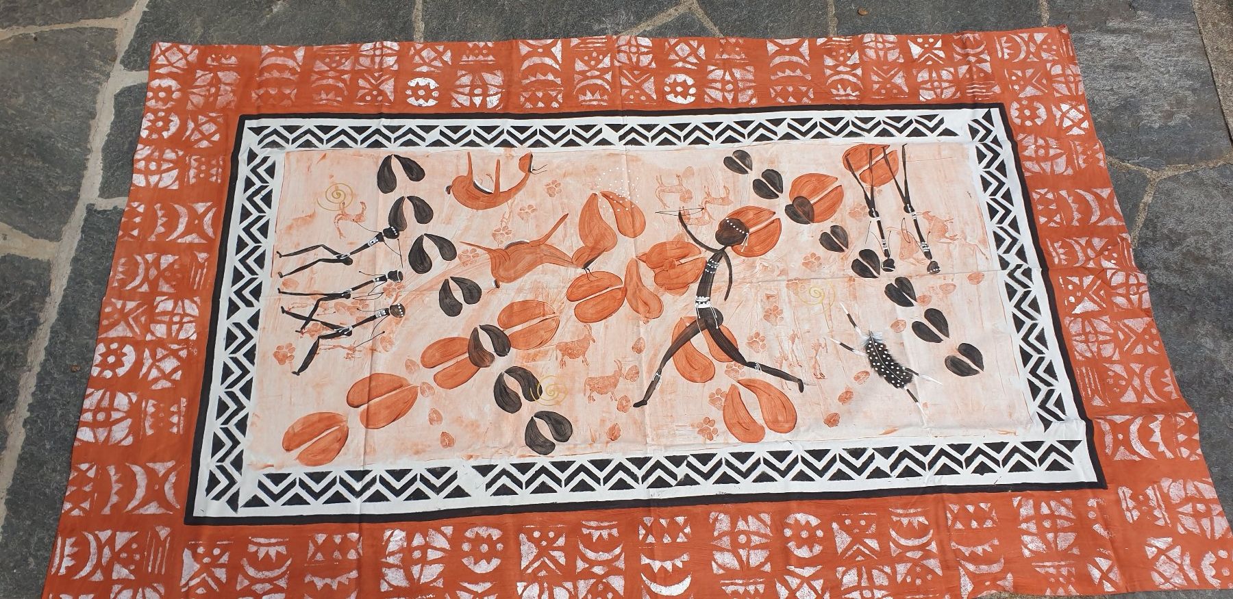 Tutte le decorazioni: Wandbehang Jagdszene Namibia 227x140 – Usato da Brissago venduto da Schnatti01