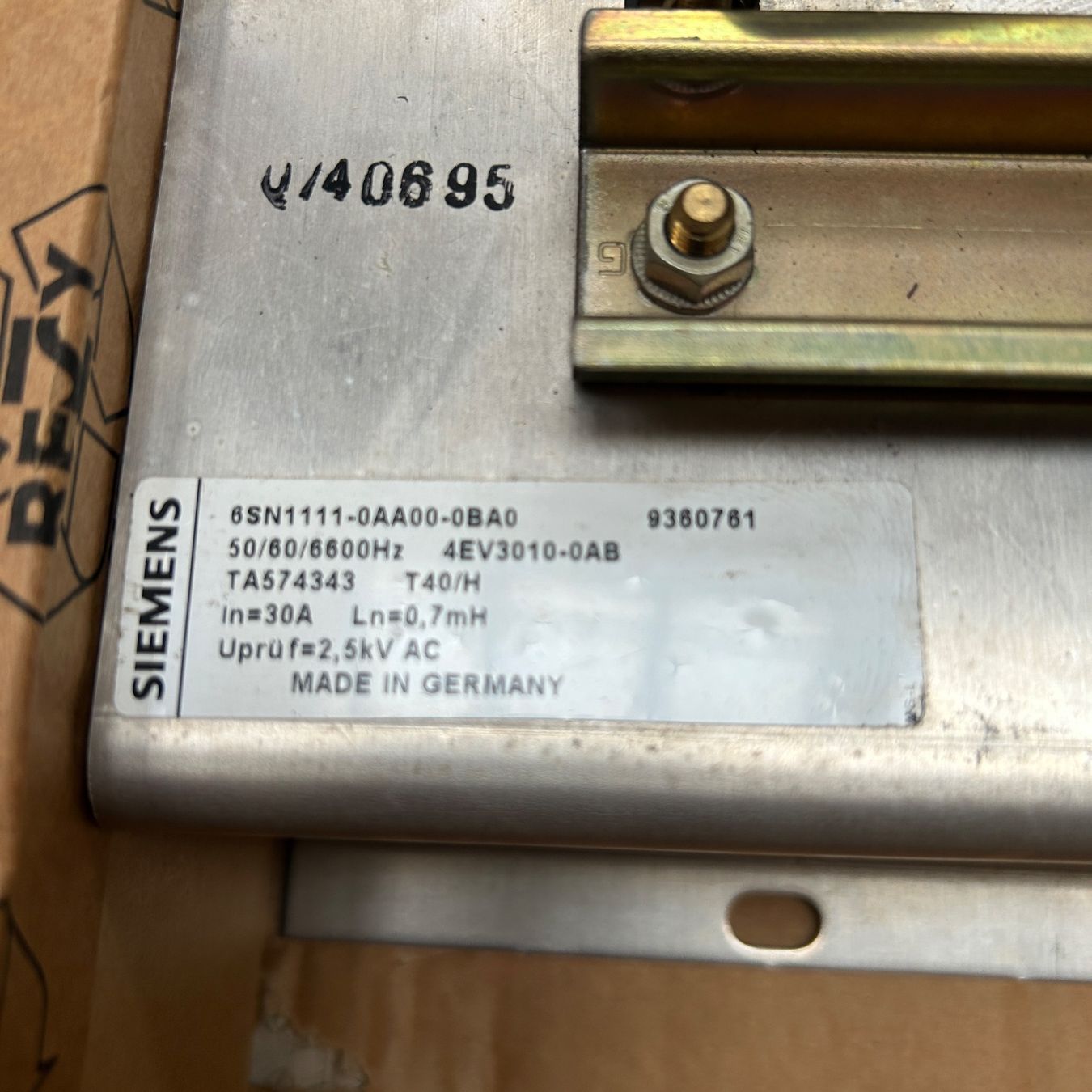 Componenti elettronici: Siemens HF Drossel für Simodrive 611 – Usato da Untersiggenthal venduto da sinamoll 1