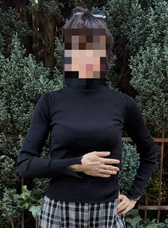 Max&Co. – Schwarzer gerippter Rollkragenpullover XS
