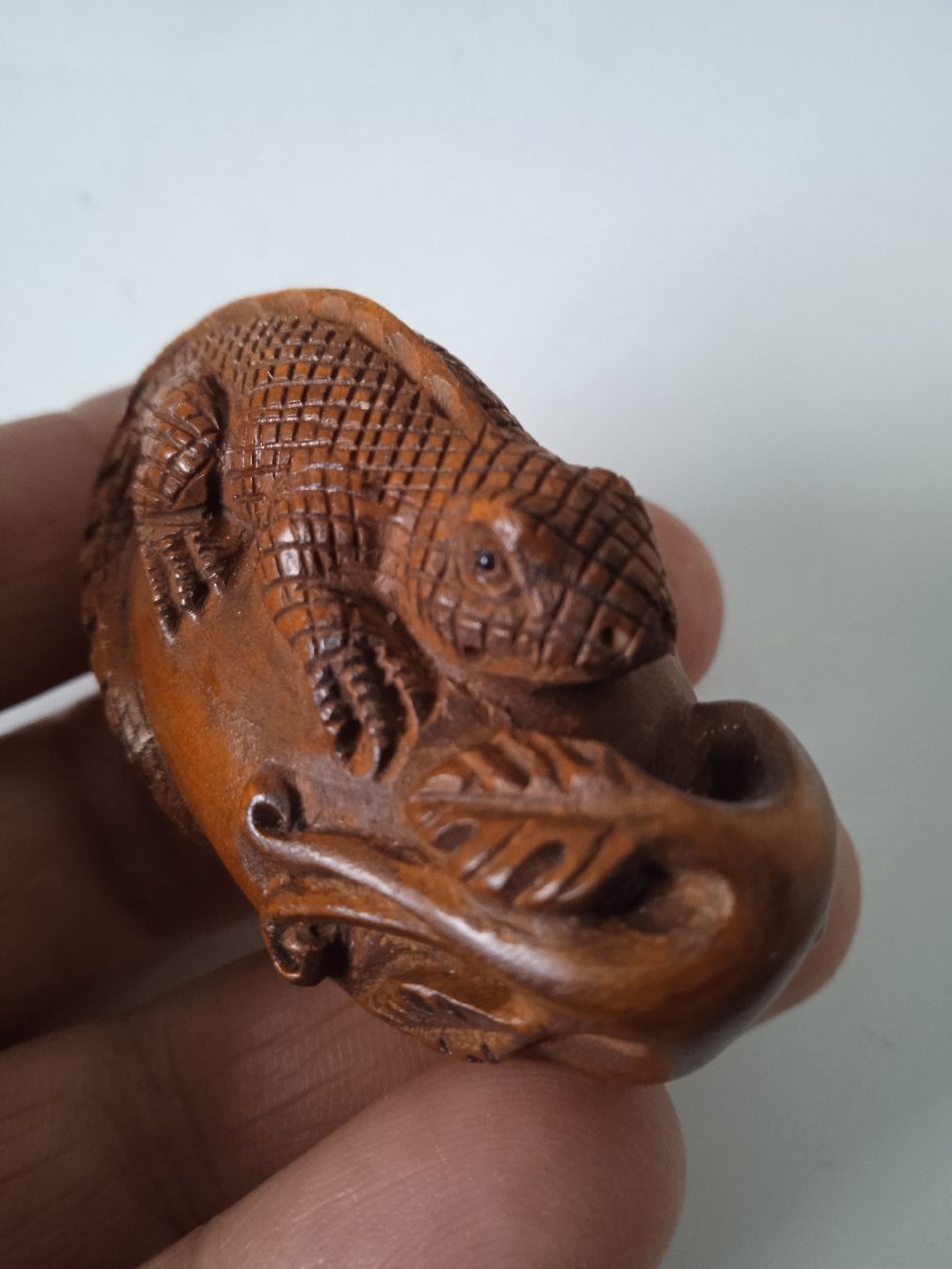 Statuette: Japon traditionnel netsuke en bois de buis – Usato da St-Aubin-Sauges venduto da asianart 1