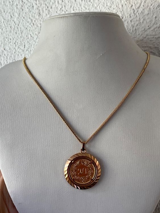 Collier Pendentif Ancien Forme De Main - Occasion - Bijou Vintage