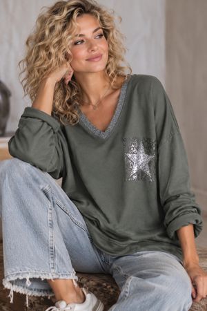 Cooles neues Sweatshirt aus 100% Baumwolle eher Gr.M-L