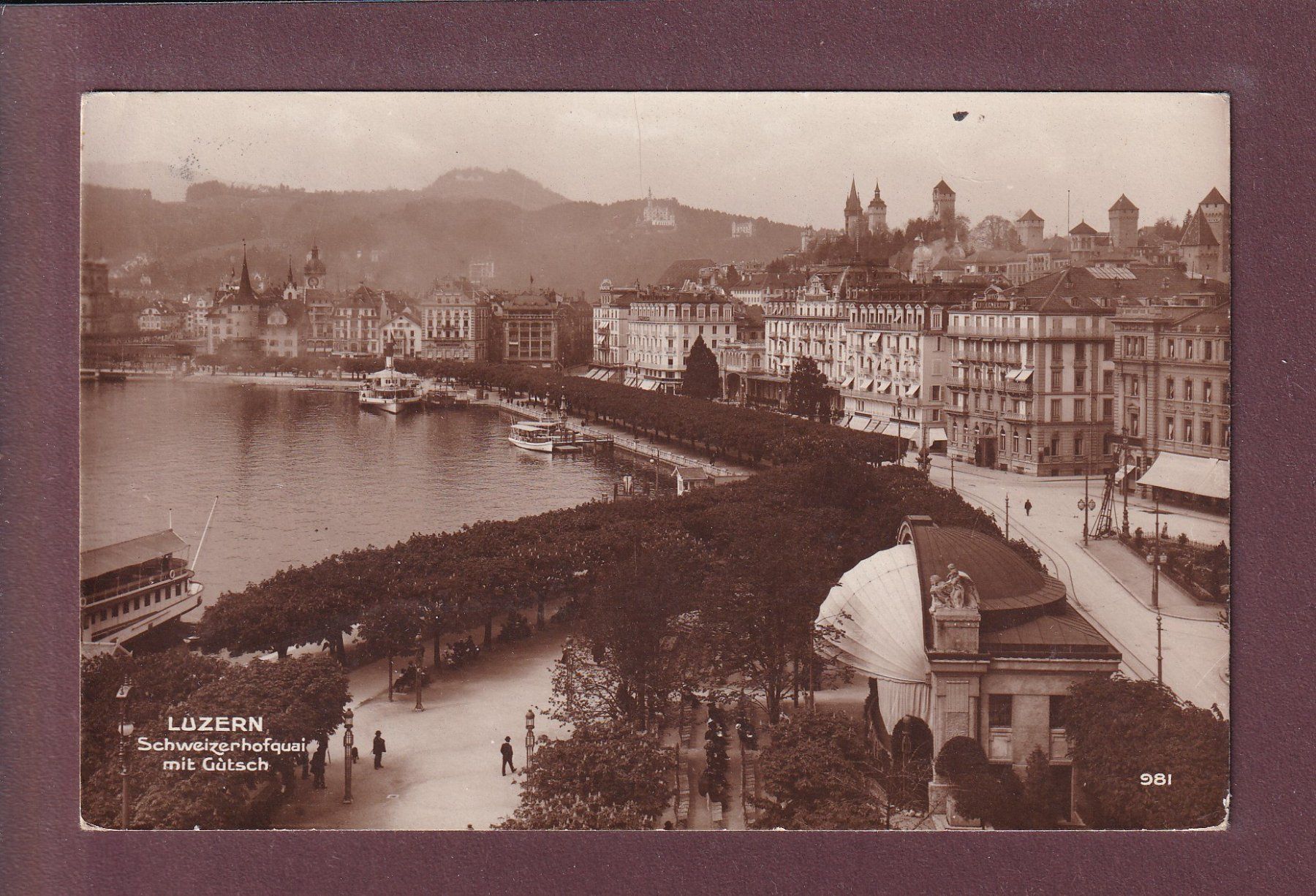 Cartoline postali: LUZERN - Schweizerhofquai - 1923 – Usato da Pully venduto da nicecards