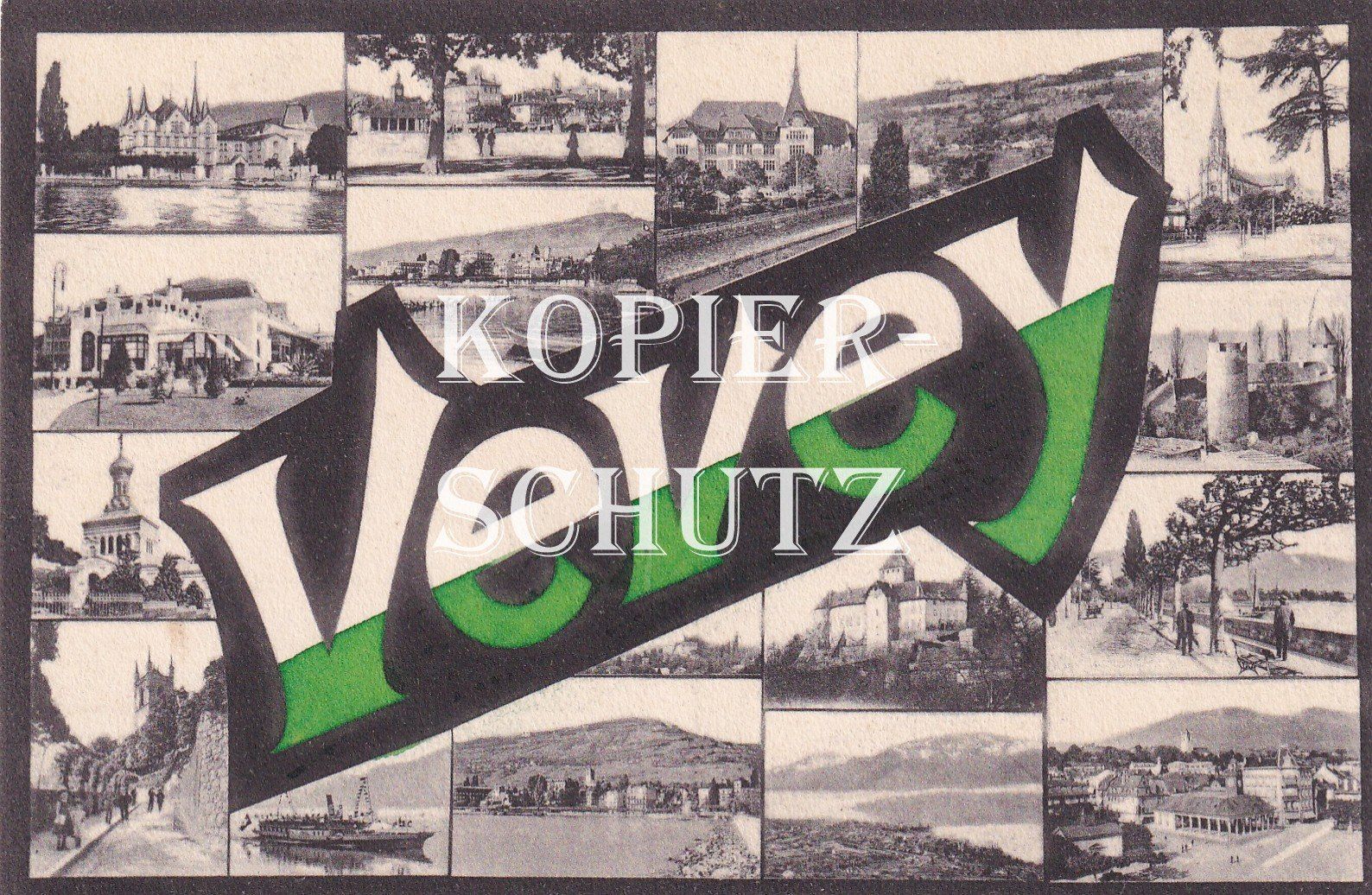 Cartoline postali: Vevey (Diverse Ansichten) /bc – Usato da Hombrechtikon venduto da Rudolf07