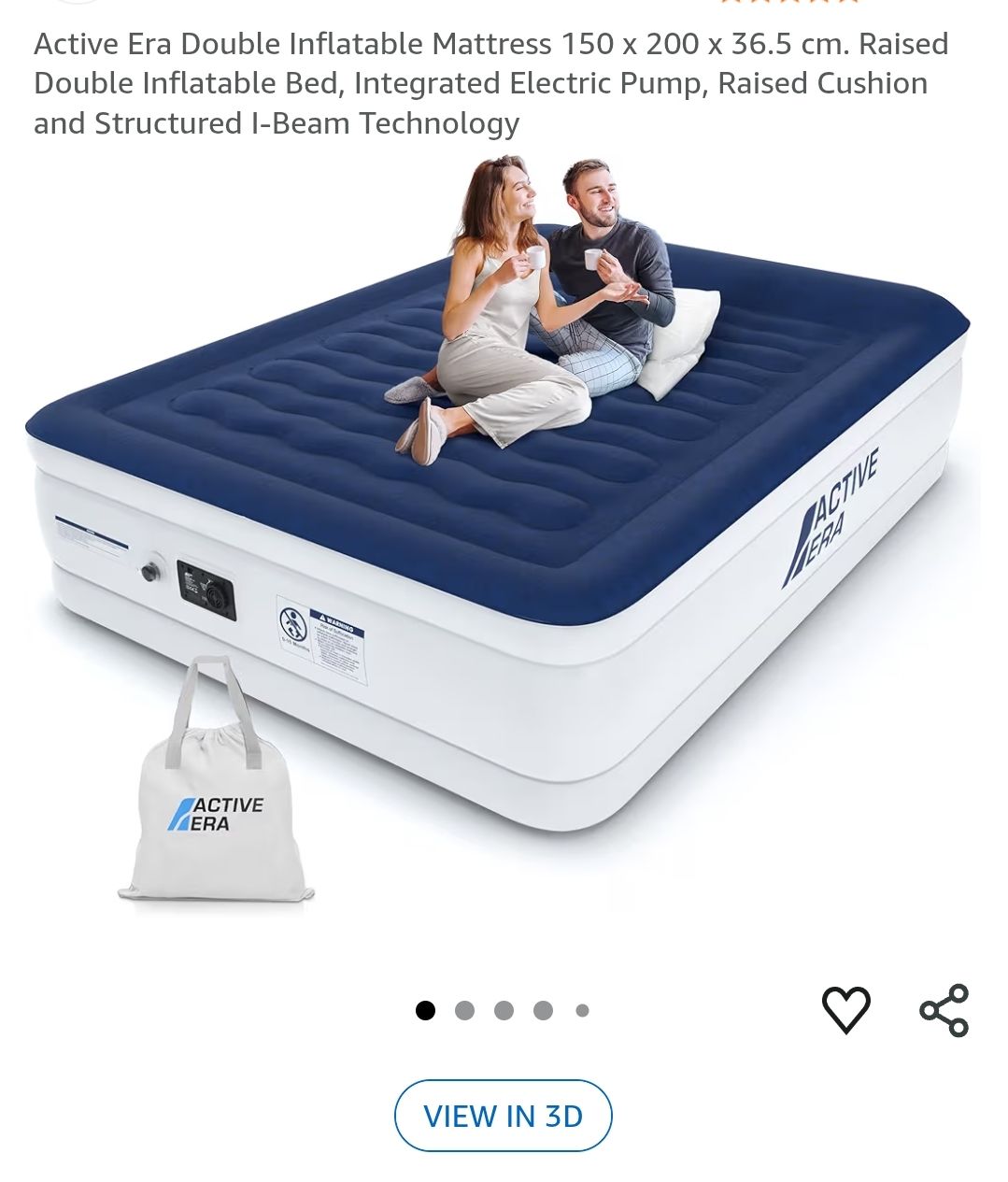 Materassi: Active Era Double Inflatable Mattress - BROKEN – Difettoso da Volketswil venduto da denvit