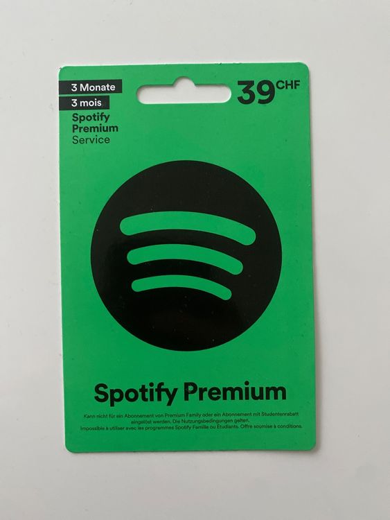 Spotify Premium Gutschein | Kaufen auf Ricardo