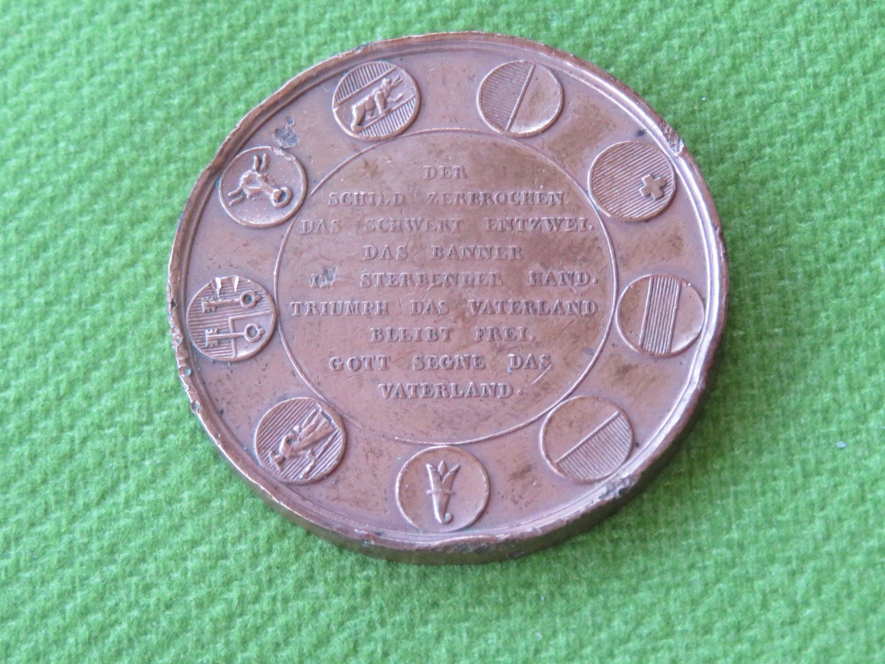 Medaglie: Medaille Eidg.1844 Kupfer Prägung – Usato da Flamatt venduto da GIK49