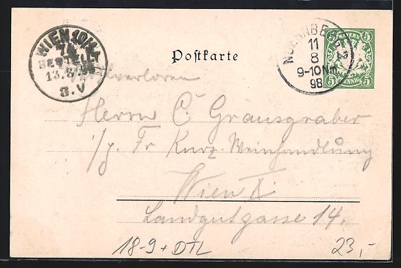 Cancelleria postale: Nürnberg, 29. General-Versammlung des D – Usato da Berlin venduto da bartko-reher 1